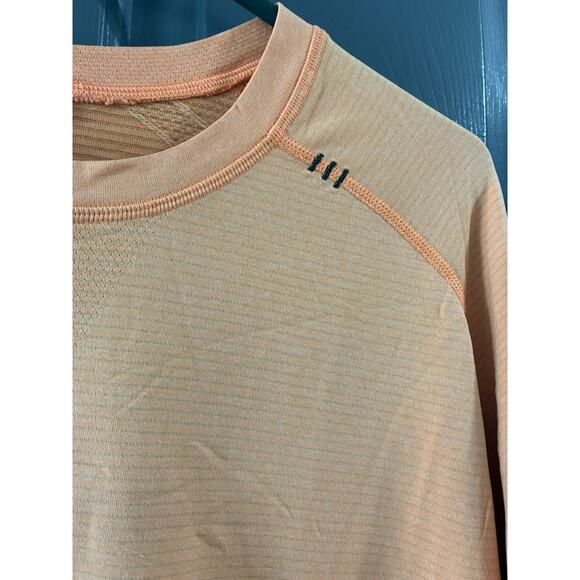 Lululemon Shirt Mens Medium Orange Metal Vent Tech Short Sleeve Running Size XL - Picture 3 of 6